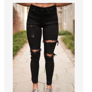 KanCan black ripped denim jeans